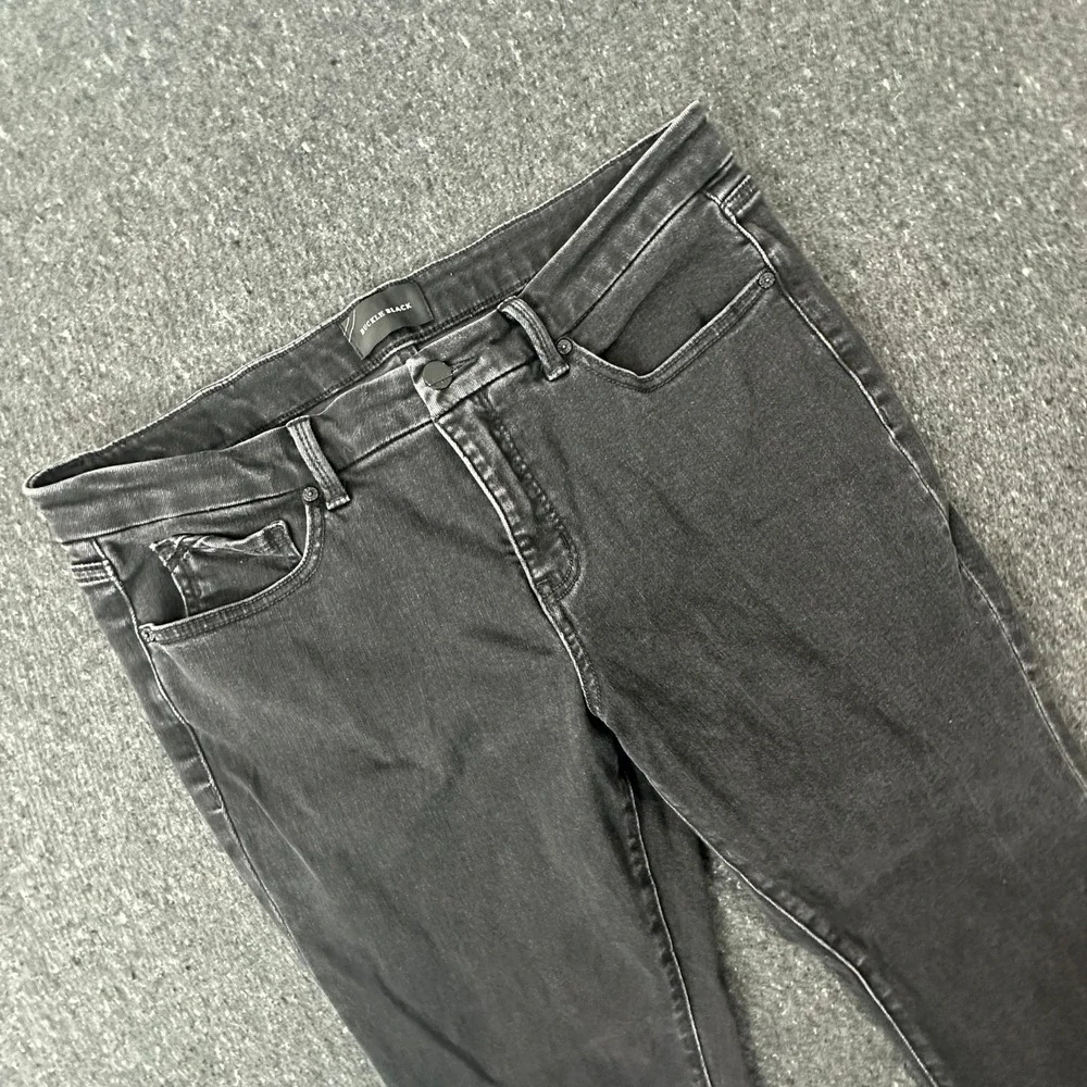 Buckle Black Jeans Mens 33x32 Black Straight Fit No. 53 BBW7107B Faded Denim